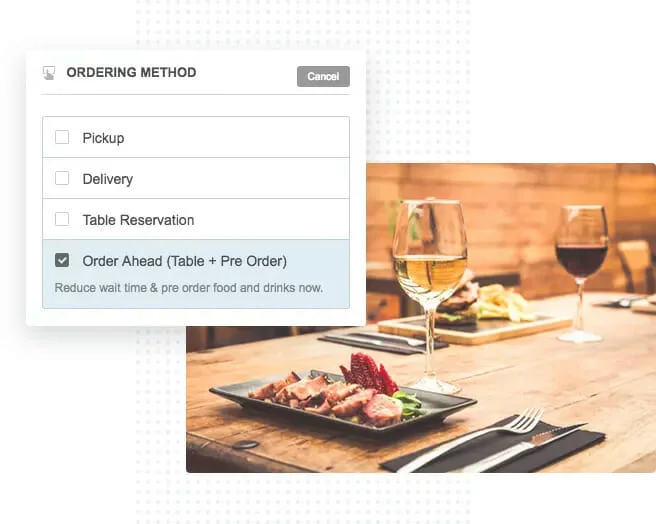 Online ordering system for takeaway