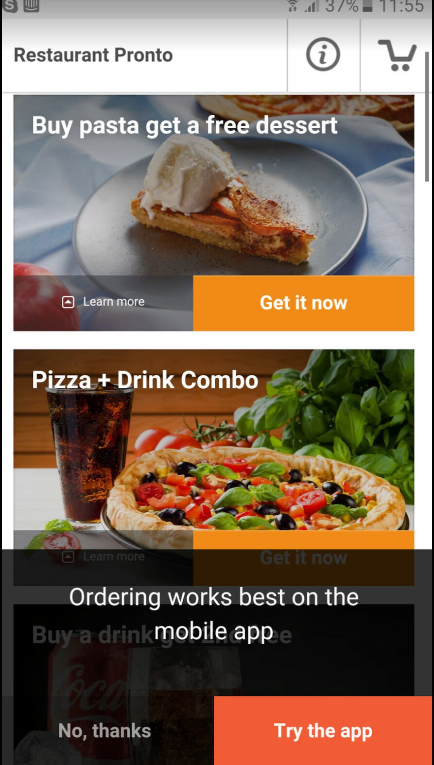 ProntoPizza - food delivery for Android - Free App Download